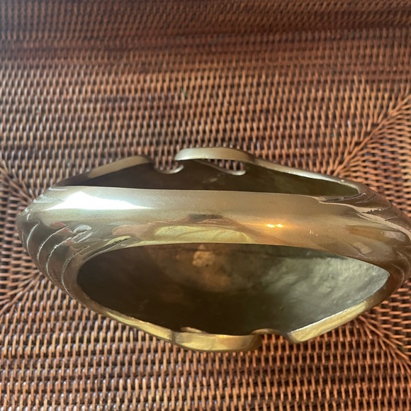 Vintage Art Deco Brass Swan Planter With Handle - Picture 4 of 7